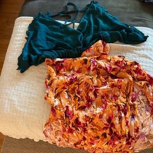 H&M Floral Summer Maxi skirt with Slits